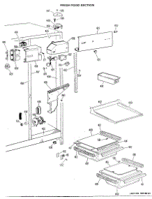 03 - Fresh Food Section parts for Ge Refrigerator TFX20RKB from AppliancePartsPros.com