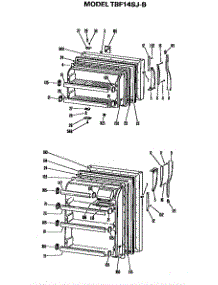 Doors parts for Ge Refrigerator TBF14SJBL from AppliancePartsPros.com