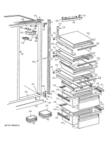 03 - Fresh Food Section parts for Ge Refrigerator BIS42AJC from AppliancePartsPros.com