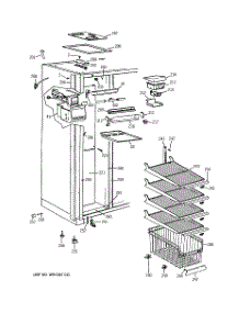 03 - Freezer Section parts for Ge Refrigerator BIS42CKC from AppliancePartsPros.com