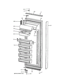 02 - Fresh Food Door parts for Ge Refrigerator BIS42CKB from AppliancePartsPros.com