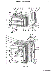 Doors parts for Ge Refrigerator TBF16ZGB from AppliancePartsPros.com