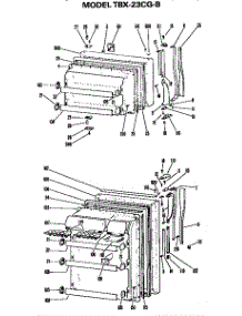 Doors parts for Ge Refrigerator TBX23CGB from AppliancePartsPros.com