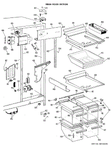 03 - Fresh Food Section parts for Ge Refrigerator TFX24EFB from AppliancePartsPros.com