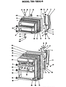 Doors parts for Ge Refrigerator TBX18DGR from AppliancePartsPros.com