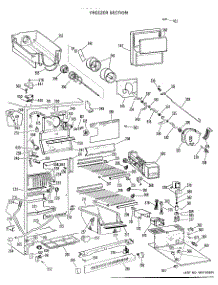 02 - Freezer Section parts for Ge Refrigerator TFX24SGB from AppliancePartsPros.com