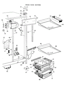 03 - Fresh Food Section parts for Ge Refrigerator TFX24SGB from AppliancePartsPros.com