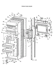 02 - Fresh Food Door parts for Ge Refrigerator TFX24FGE from AppliancePartsPros.com