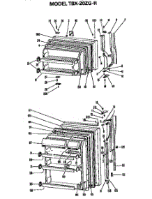 Doors parts for Ge Refrigerator TBX20ZGR from AppliancePartsPros.com