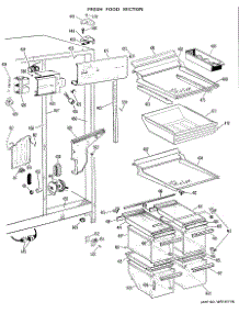 04 - Fresh Food Section parts for Ge Refrigerator TFX24RGD from AppliancePartsPros.com