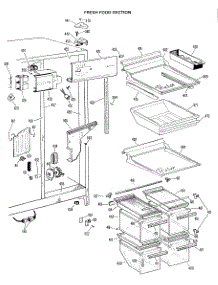 03 - Fresh Food Section parts for Ge Refrigerator TFX22RGB from AppliancePartsPros.com