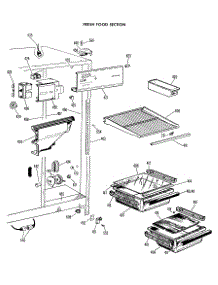 03 - Fresh Food Section parts for Ge Refrigerator TFX20DGB from AppliancePartsPros.com