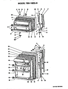 Doors parts for Ge Refrigerator TBX18ZGB from AppliancePartsPros.com