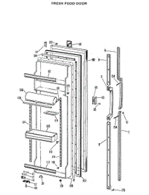 02 - Fresh Food Door parts for Ge Refrigerator TFX24EGE from AppliancePartsPros.com