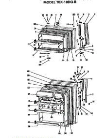 Doors parts for Ge Refrigerator TBX18DGB from AppliancePartsPros.com