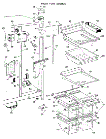 05 - Fresh Food Section parts for Ge Refrigerator TFX24RGB from AppliancePartsPros.com