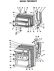 Doors parts for Ge Refrigerator TBX18SGR from AppliancePartsPros.com