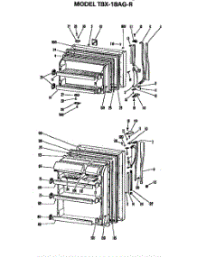 Doors parts for Ge Refrigerator TBX18AGR from AppliancePartsPros.com