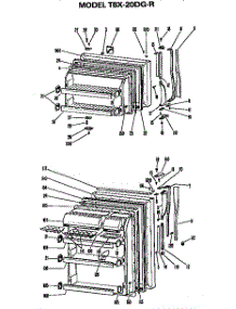 Doors parts for Ge Refrigerator TBX20DGR from AppliancePartsPros.com