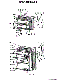 Doors parts for Ge Refrigerator TBF14AGB from AppliancePartsPros.com