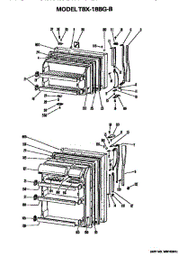 Doors parts for Ge Refrigerator TBX18BGB from AppliancePartsPros.com