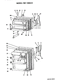 Doors parts for Ge Refrigerator TBF16SGB from AppliancePartsPros.com