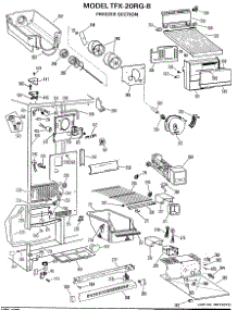 02 - Freezer Section parts for Ge Refrigerator TFX20RGB from AppliancePartsPros.com