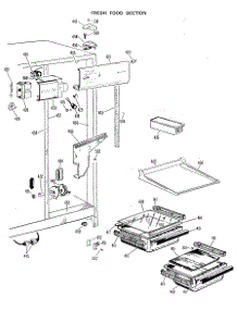 03 - Fresh Food Section parts for Ge Refrigerator TFX20RGB from AppliancePartsPros.com