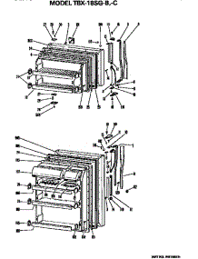 Doors parts for Ge Refrigerator TBX18SGB from AppliancePartsPros.com