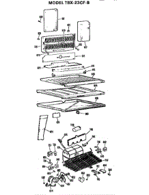 Unit parts for Ge Refrigerator TBX23CFB from AppliancePartsPros.com