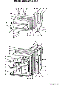 Doors parts for Ge Refrigerator TBX23ZFB from AppliancePartsPros.com