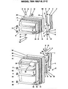 Doors parts for Ge Refrigerator TBX18LFC from AppliancePartsPros.com