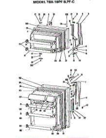 Doors parts for Ge Refrigerator TBX18PFC from AppliancePartsPros.com