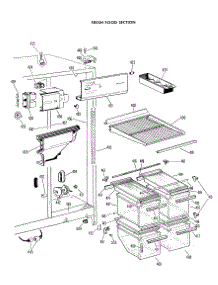 03 - Fresh Food Section parts for Ge Refrigerator TFX22DFB from AppliancePartsPros.com