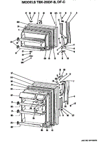 Doors parts for Ge Refrigerator TBX20DFC from AppliancePartsPros.com