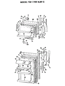 Doors parts for Ge Refrigerator TBF17BFB from AppliancePartsPros.com