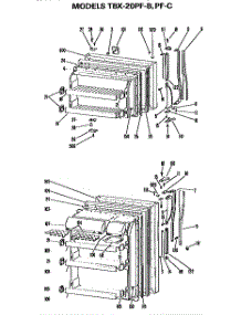 Doors parts for Ge Refrigerator TBX20PFC from AppliancePartsPros.com