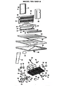 Unit parts for Ge Refrigerator TBX18KFB from AppliancePartsPros.com