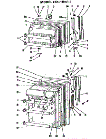Doors parts for Ge Refrigerator TBX18KFB from AppliancePartsPros.com