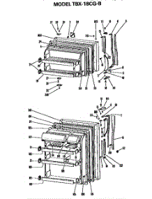 Doors parts for Ge Refrigerator TBX18CGB from AppliancePartsPros.com