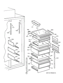 06 - Fresh Food Section parts for Ge Refrigerator ZIS48NYA from AppliancePartsPros.com
