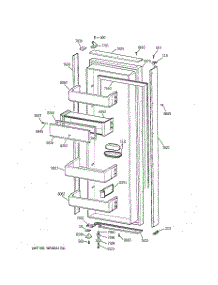 02 - Fresh Food Door parts for Ge Refrigerator ZIS36NWA from AppliancePartsPros.com