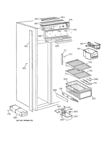 04 - Freezer Section parts for Ge Refrigerator ZIS36NWA from AppliancePartsPros.com