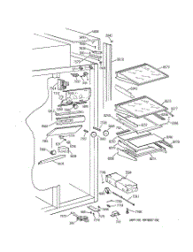 05 - Fresh Food Section parts for Ge Refrigerator ZIS36NWA from AppliancePartsPros.com