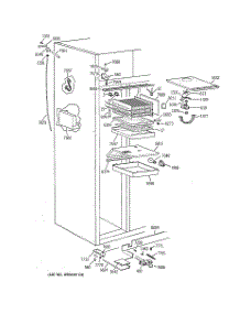 03 - Freezer Section parts for Ge Refrigerator ZIS42NYA from AppliancePartsPros.com