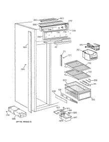 04 - Freezer Section parts for Ge Refrigerator ZIS42NWA from AppliancePartsPros.com