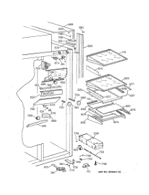05 - Fresh Food Section parts for Ge Refrigerator ZIS42NWA from AppliancePartsPros.com