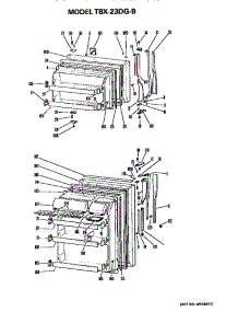 Doors parts for Ge Refrigerator TBX23DGB from AppliancePartsPros.com