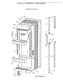 02 - Fresh Food Door parts for Ge Refrigerator TFK24PRXBAA from AppliancePartsPros.com