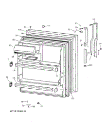 02 - Fresh Food Door parts for Ge Refrigerator TBX18NAZKRAA from AppliancePartsPros.com